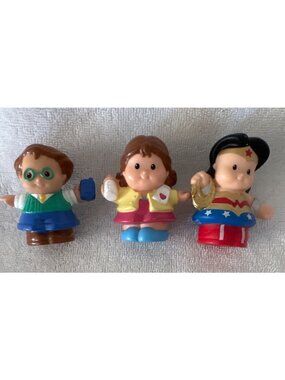 Fisher-Price Little People Figures Set Of 3 Wonder Woman Doctor Teacher 2001-201